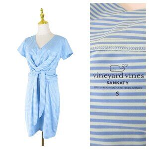Vineyard Vines Womens Sankaty Tie Front Short Sleeve A-line Dress Size SVineyard